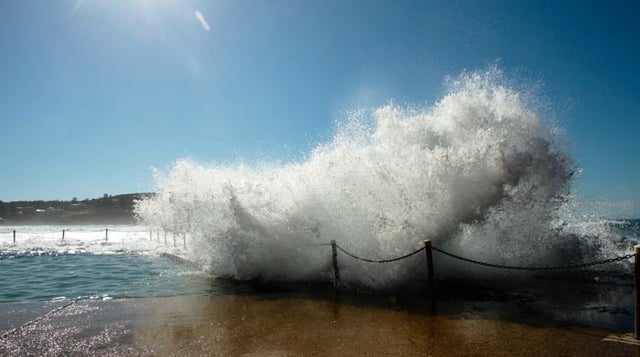 Wave crashing