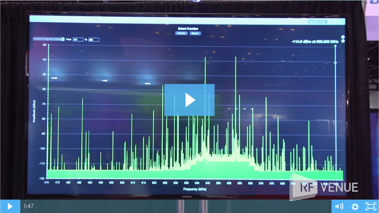 Spotlight antenna and bandpass filter at infocomm