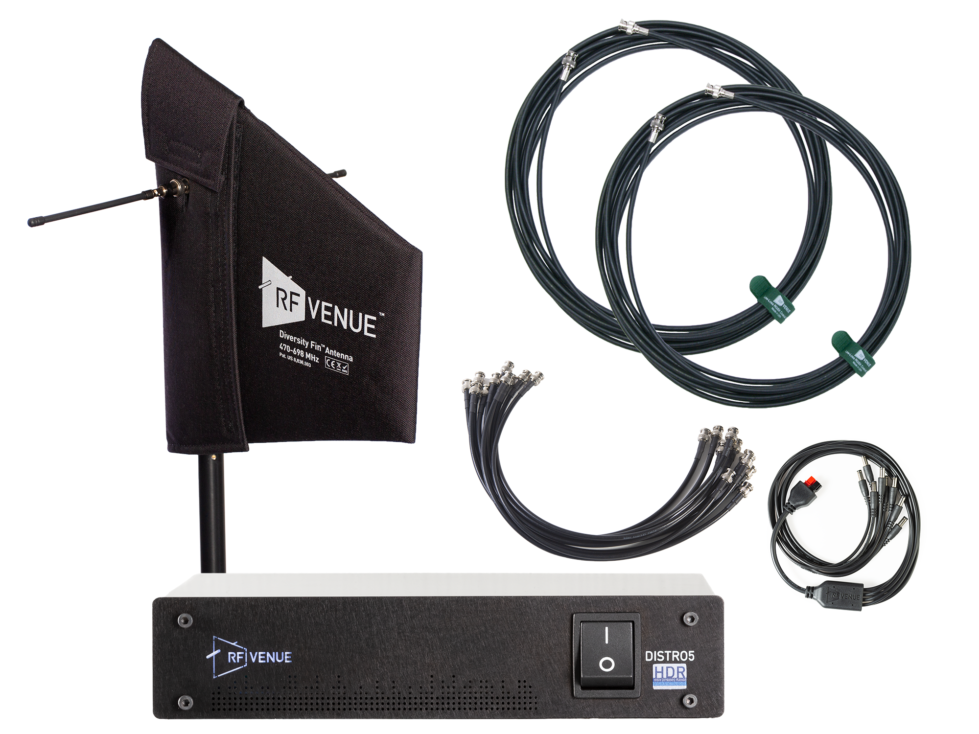 5 Channel Wireless Microphone Upgrade Pack with Diversity Fin Antenna